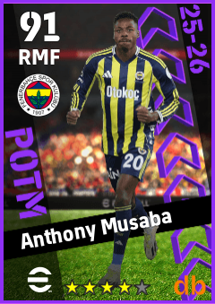 Anthony Musaba — RMF, OVR 91, MAX 91