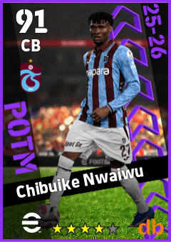 Chibuike Nwaiwu — CB, OVR 91, MAX 91