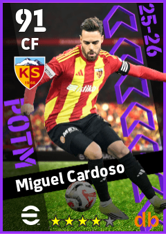 Miguel Cardoso — CF, OVR 91, MAX 91