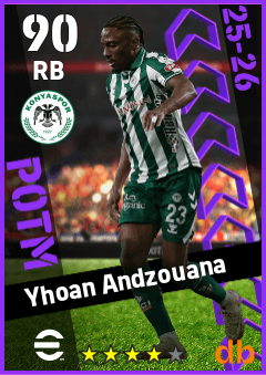 Yhoan Andzouana — RB, OVR 90, MAX 90