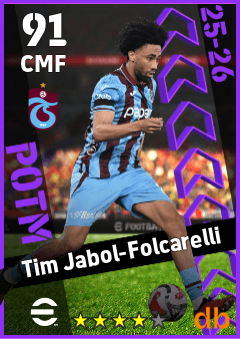 Tim Jabol-Folcarelli — CMF, OVR 91, MAX 91