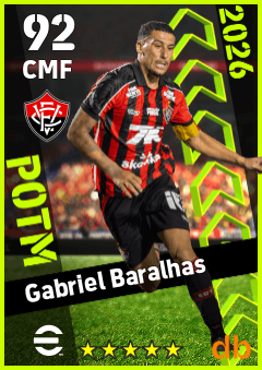 Gabriel Baralhas — CMF, OVR 92, MAX 92