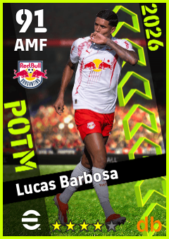 Lucas Barbosa — AMF, OVR 91, MAX 91