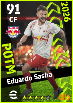 Eduardo Sasha — CF, OVR 91, MAX 91