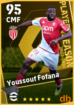 Youssouf Fofana — CMF, OVR 95, MAX 95