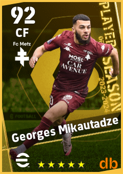 Georges Mikautadze — CF, OVR 92, MAX 92