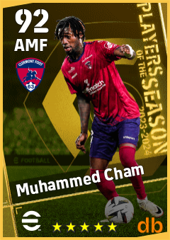 Muhammed Cham — AMF, OVR 92, MAX 92