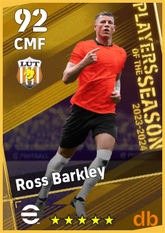 Ross Barkley — CMF, OVR 92, MAX 92