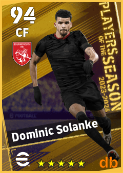 Dominic Solanke — CF, OVR 94, MAX 94