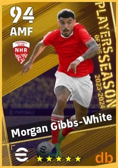 Morgan Gibbs-White — AMF, OVR 94, MAX 94