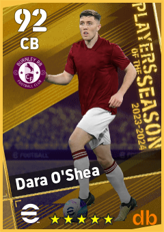 Dara O'Shea — CB, OVR 92, MAX 92