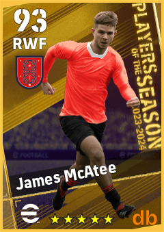 James McAtee — RWF, OVR 93, MAX 93