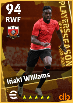 Iñaki Williams — RWF, OVR 94, MAX 94