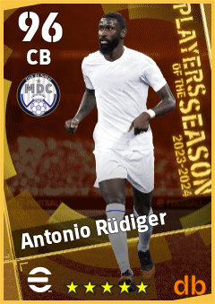 Antonio Rüdiger — CB, OVR 96, MAX 96