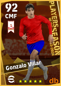 Gonzalo Villar — CMF, OVR 92, MAX 92