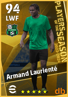 Armand Laurienté — LWF, OVR 94, MAX 94