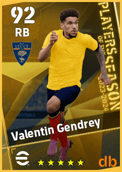 Valentin Gendrey — RB, OVR 92, MAX 92
