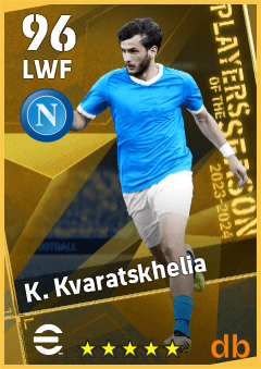 K. Kvaratskhelia — LWF, OVR 96, MAX 96