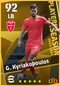 G. Kyriakopoulos — LB, OVR 92, MAX 92