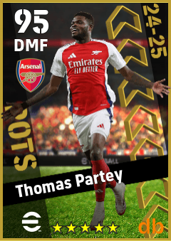 Thomas Partey — DMF, OVR 95, MAX 95