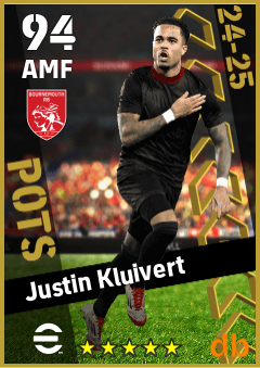 Justin Kluivert — AMF, OVR 94, MAX 94