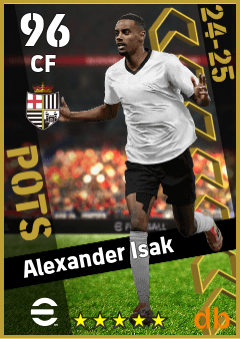 Alexander Isak — CF, OVR 96, MAX 96