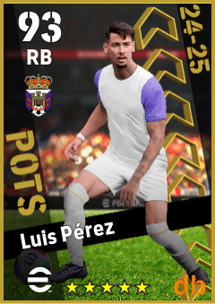 Luis Pérez — RB, OVR 93, MAX 93