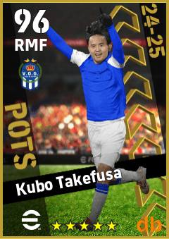 Kubo Takefusa — RMF, OVR 96, MAX 96