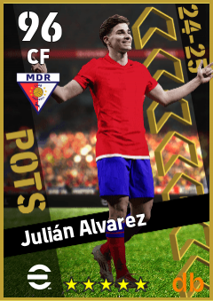 Julián Alvarez — CF, OVR 96, MAX 96