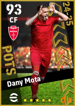 Dany Mota — CF, OVR 93, MAX 93