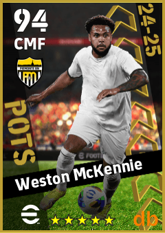 Weston McKennie — CMF, OVR 94, MAX 94