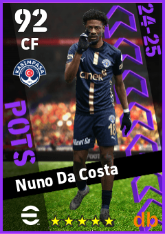 Nuno Da Costa — CF, OVR 92, MAX 92