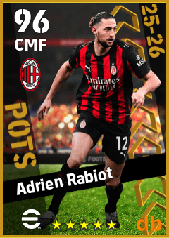 Adrien Rabiot — CMF, OVR 96, MAX 96