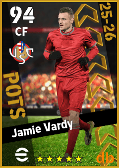 Jamie Vardy — CF, OVR 94, MAX 94