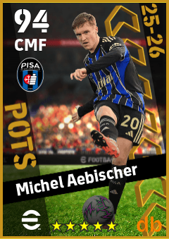 Michel Aebischer — CMF, OVR 94, MAX 94