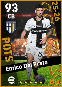 Enrico Del Prato — CB, OVR 93, MAX 93