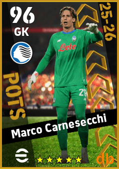 Marco Carnesecchi — GK, OVR 96, MAX 96