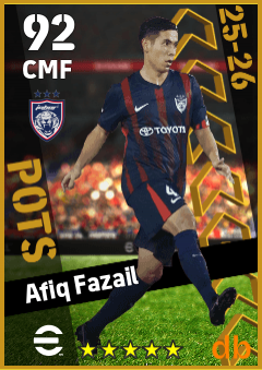 Afiq Fazail — CMF, OVR 92, MAX 92