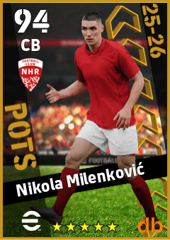 Nikola Milenković — CB, OVR 94, MAX 94