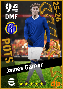 James Garner — DMF, OVR 94, MAX 94