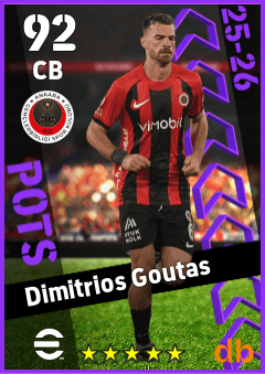 Dimitrios Goutas — CB, OVR 92, MAX 92