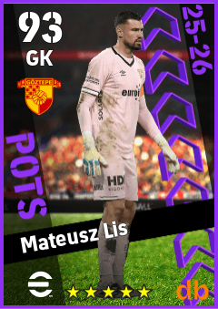 Mateusz Lis — GK, OVR 93, MAX 93