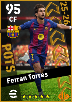 Ferran Torres — CF, OVR 95, MAX 95