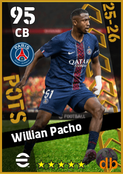 Willian Pacho — CB, OVR 95, MAX 95