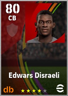 Edwars Disraeli eFootball player card