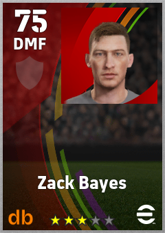 Zack Bayes eFootball player card