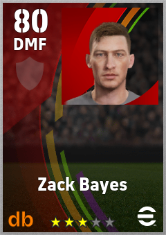 Zack Bayes eFootball player card