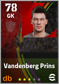Vandenberg Prins eFootball player card
