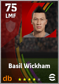 Basil Wickham eFootball player card