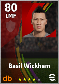 Basil Wickham eFootball player card